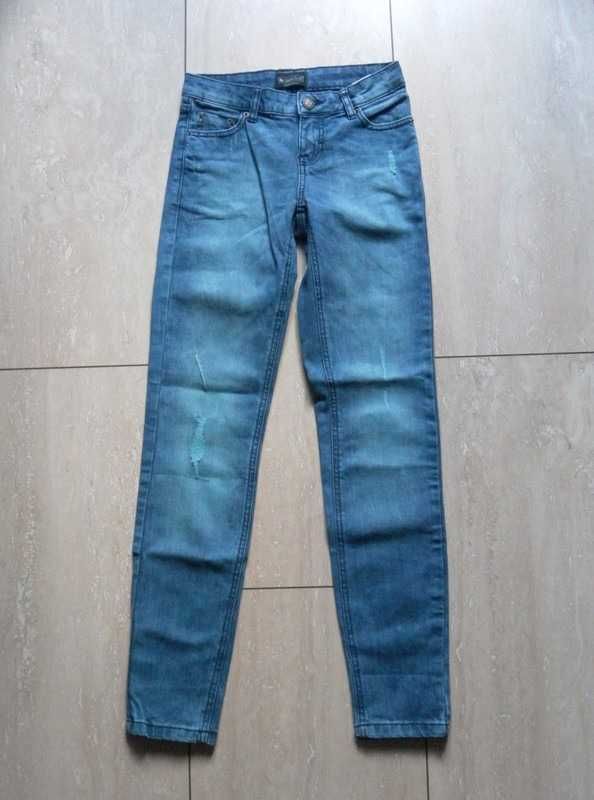 Spodnie rurki jeansy Laura Scott 34,XS przetarcia