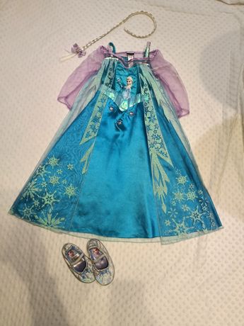 Sukienka Elsa Frozen firmy George 98/104 Opaska gratis