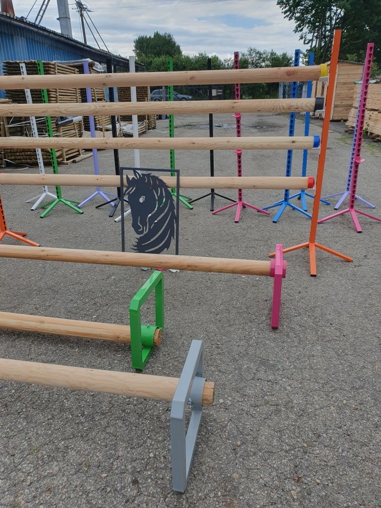 Zestaw cavaletti – 2 podpory + drąg 260 cm, 260 zł, malowanie opcja