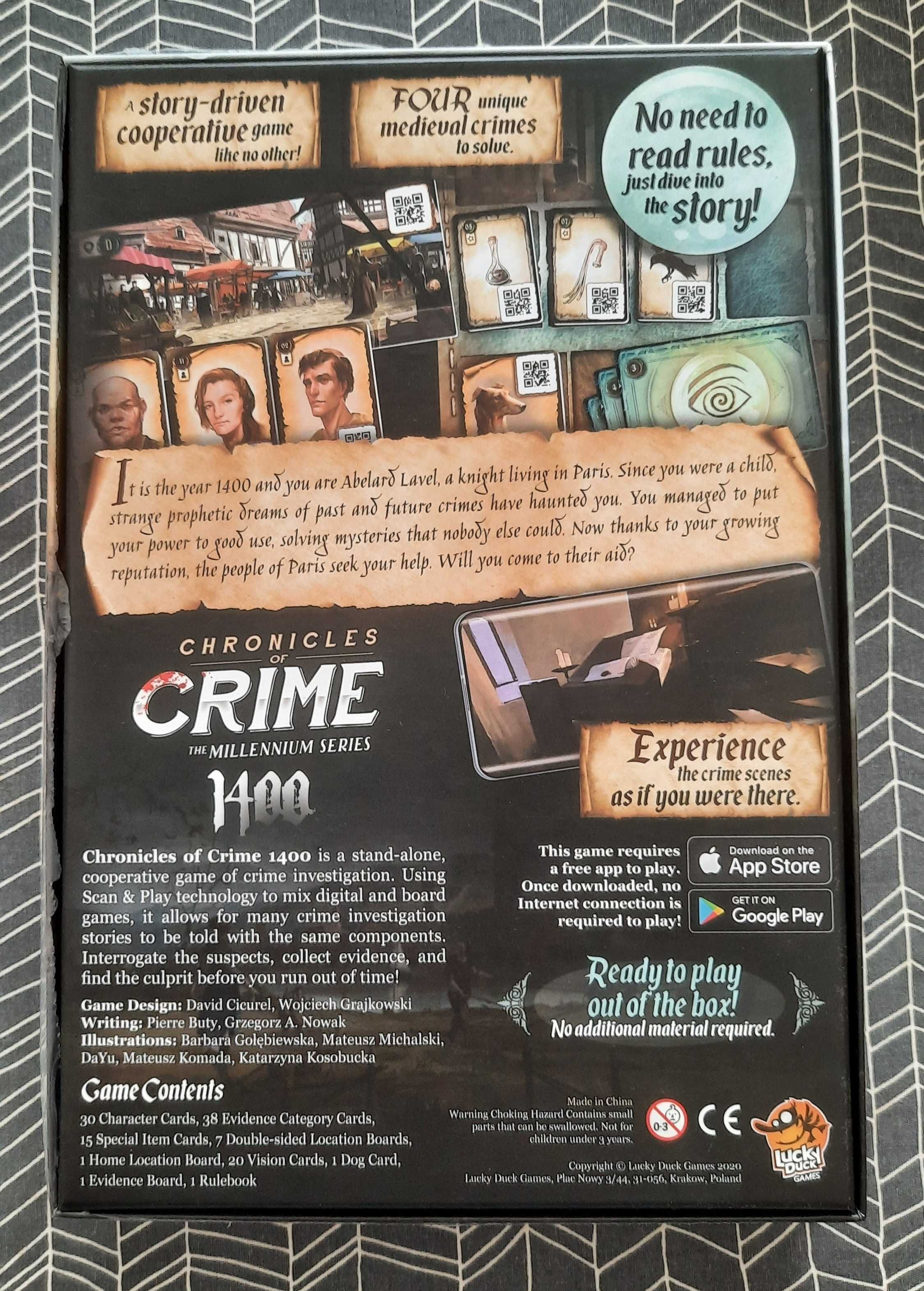 Jogo de Tabuleiro Chronicles of Crime: 1400 Como Novo