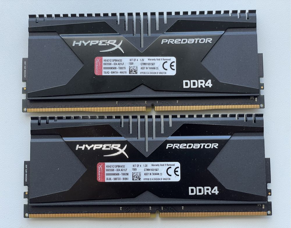 Оперативна пам'ять DDR4 16 GB з кіта HyperX HX421C13PBK4/32