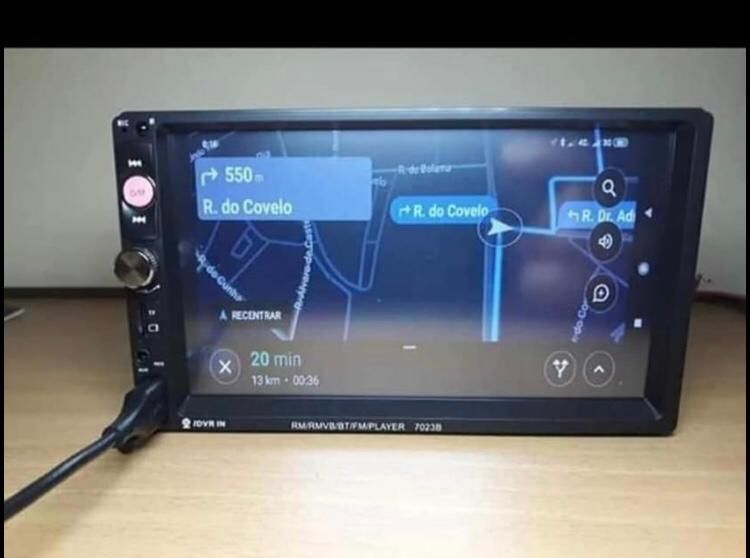 AutoRádio MP5 Touch GPS, YouTube Chamadas, BT,USB, AUX, SD