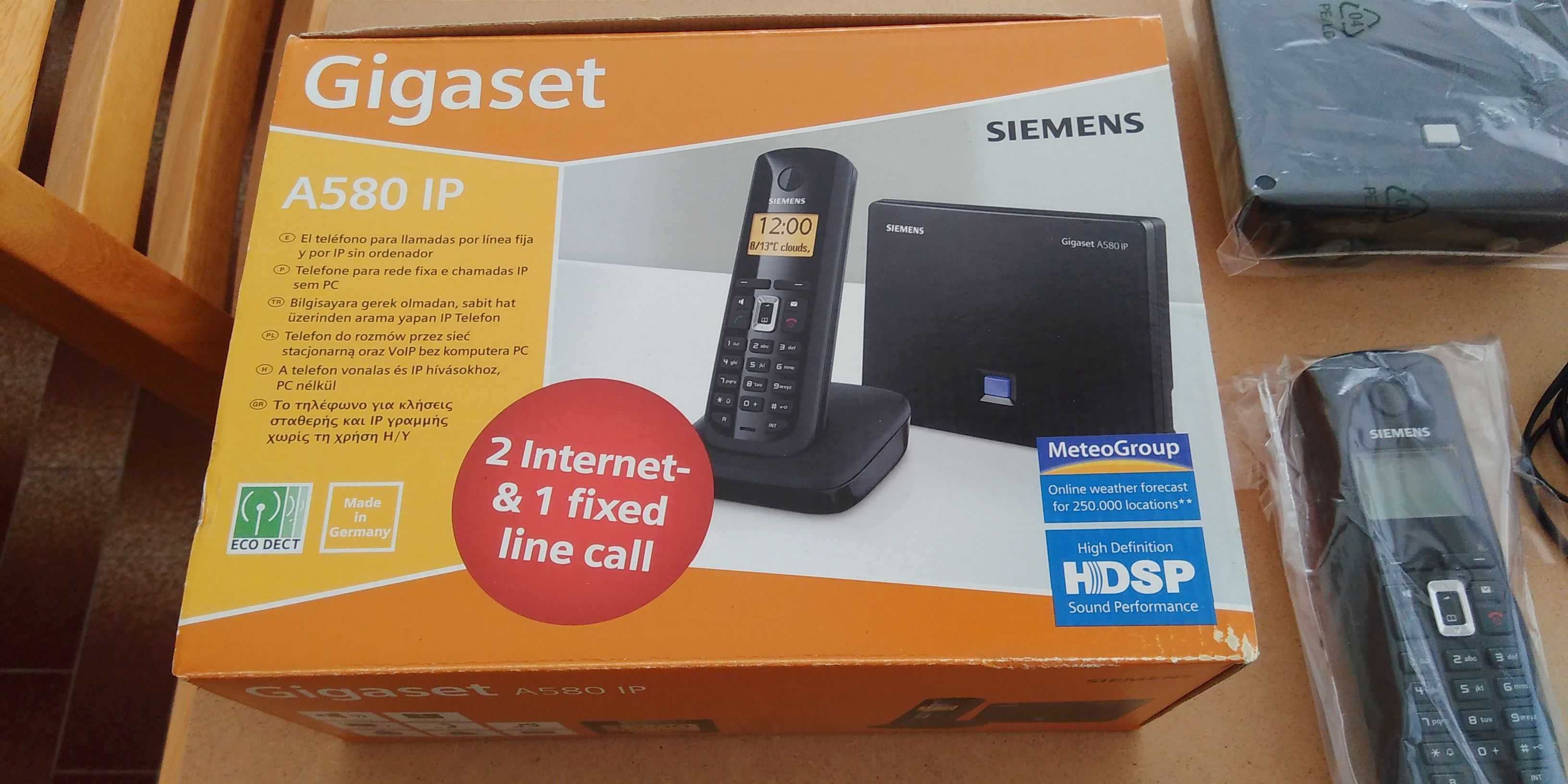Telefone Siemens Gigaset A580 IP (VoIP e rede fixa)