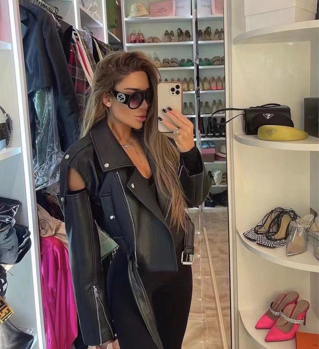 Куртка натуральная кожа Balenc*ga