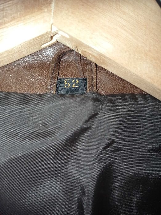 Męska kurtka skórzana skóra naturalna r 52 brąz