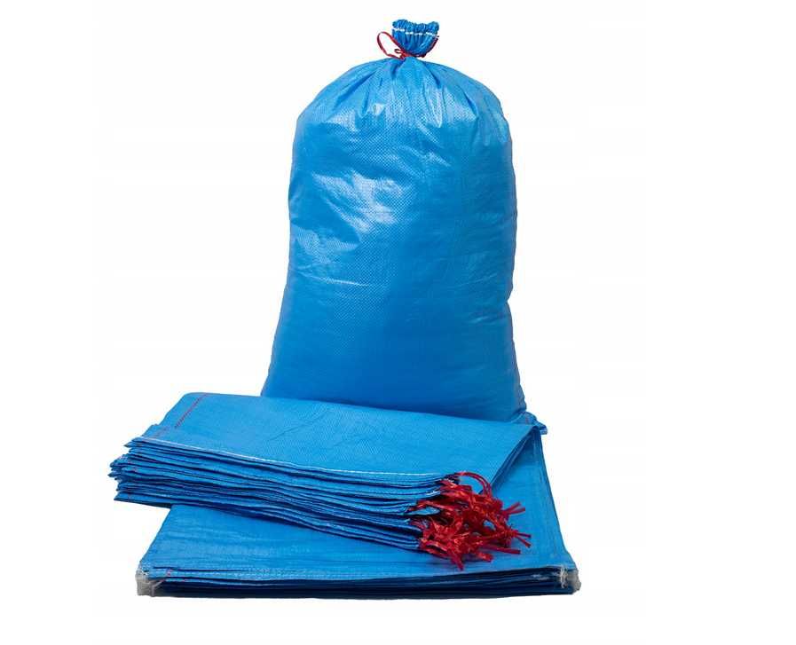 Mocne Worki Worek PP na wegiel gruz zboże z zaciągiem 30kg 50szt