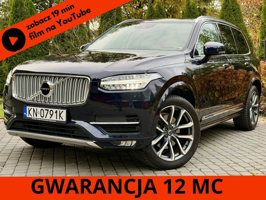 Volvo XC 90 D5 235KM AWD Inscription - Serwis ASO do końca Bezwypadkowy - Oryginał