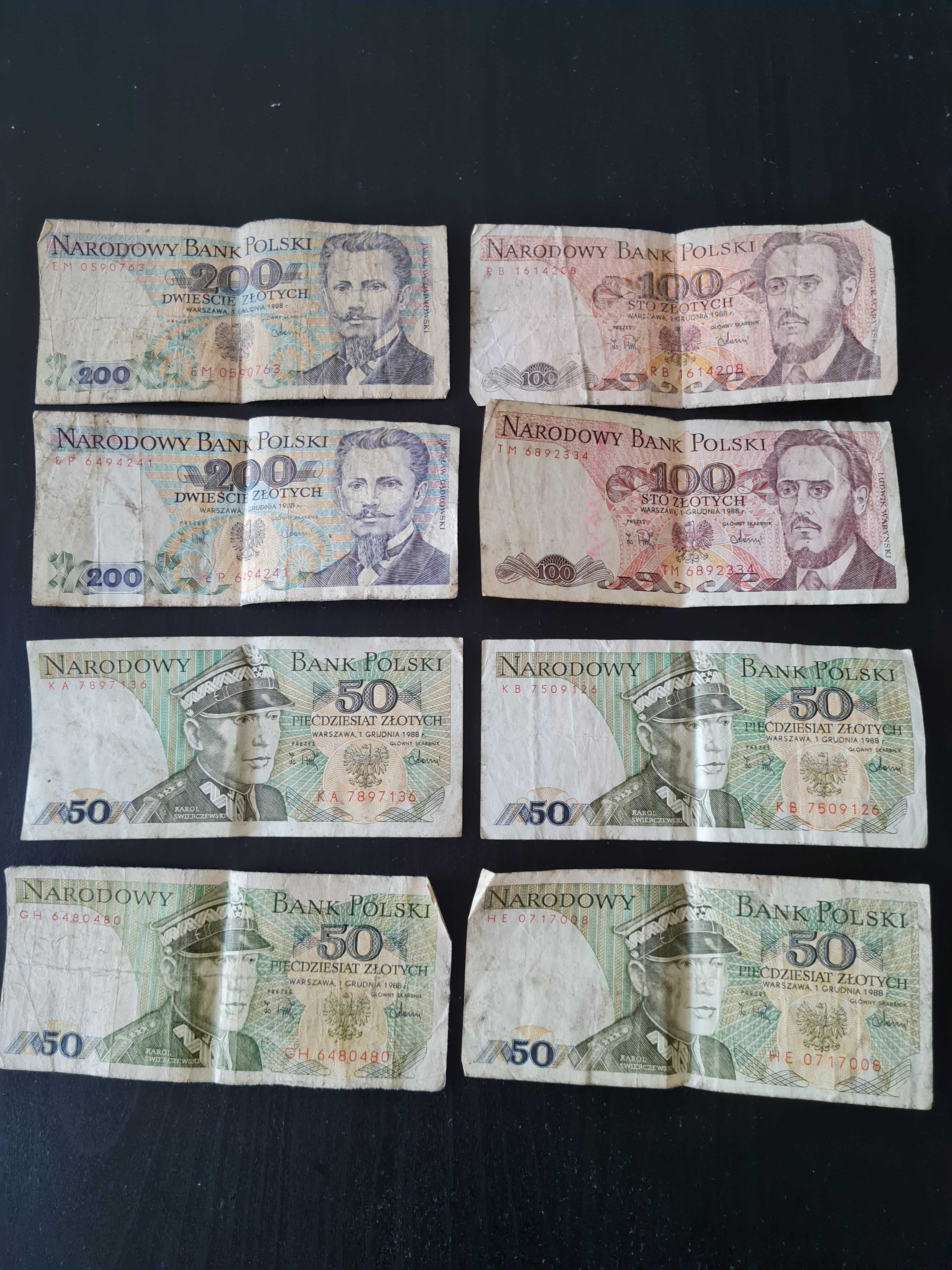 Banknoty z 1988 r. 8 szt