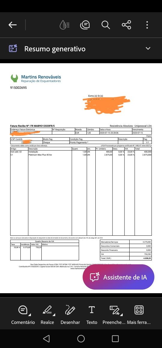 Caldeira de aquecimento centrar, platinium max plus 40