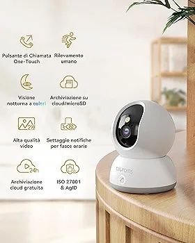blurams 2K Wewnętrzna kamera Wi-Fi 360° – idealna do monitorowania dom