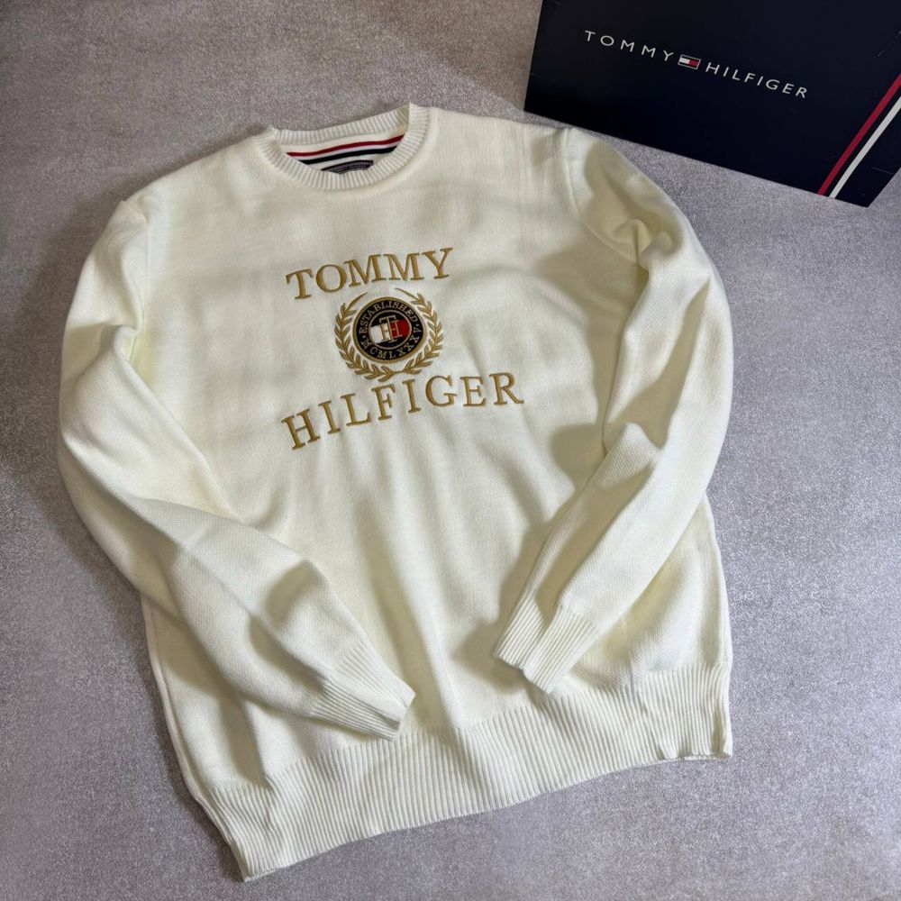 PREMIUM LUXE| Женский свитер Tommy Hilfiger|S-XL|черный|белый|LUX