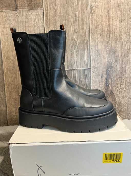 Czarne botki damskie na platformie Liu jo Alaina 1 40