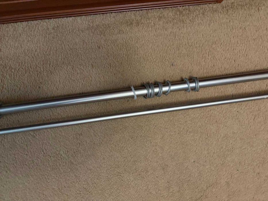 2м Карниз для штор металевий дворядний гладка труба