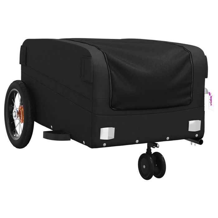 vidaXL Przyczepka rowerowa dla zwierząt, czarna, 30 kg, żelazo