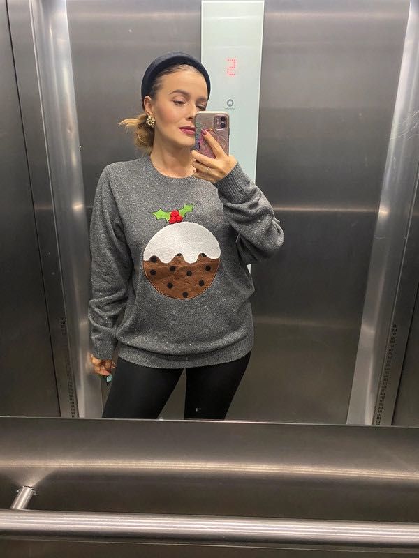 Świąteczny sweter, babeczka
