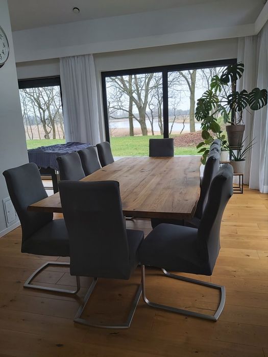 Oryginalny stół dębowy do jadalni, salonu, loft, industrial 200x100