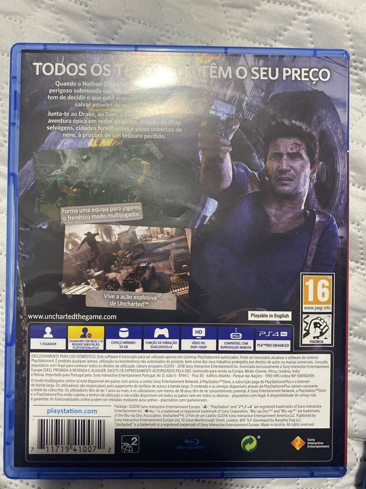 Jogo Uncharted 4 PS4