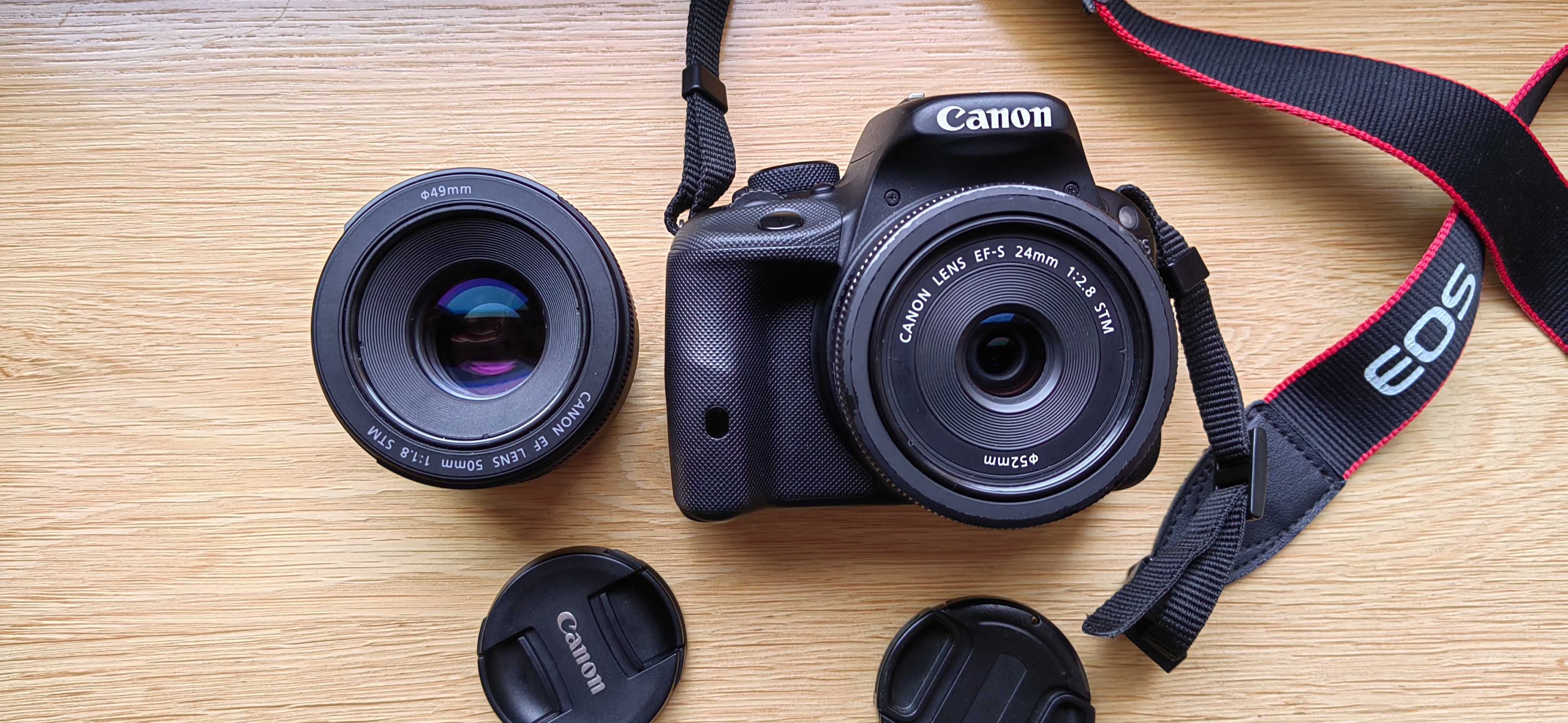 Canon eos 100D obiektyw Canon ef-s 24 2.8 stm i Canon ef 50 1.8 stm