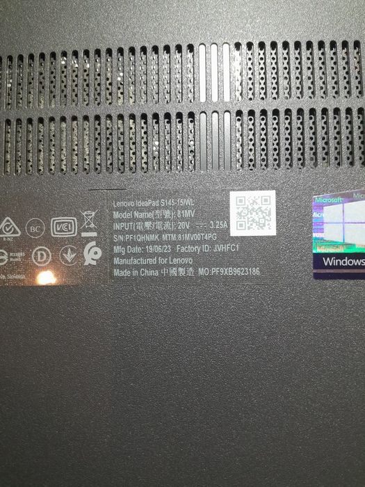 Portátil lenovo ideapad S145para retirada de peças
