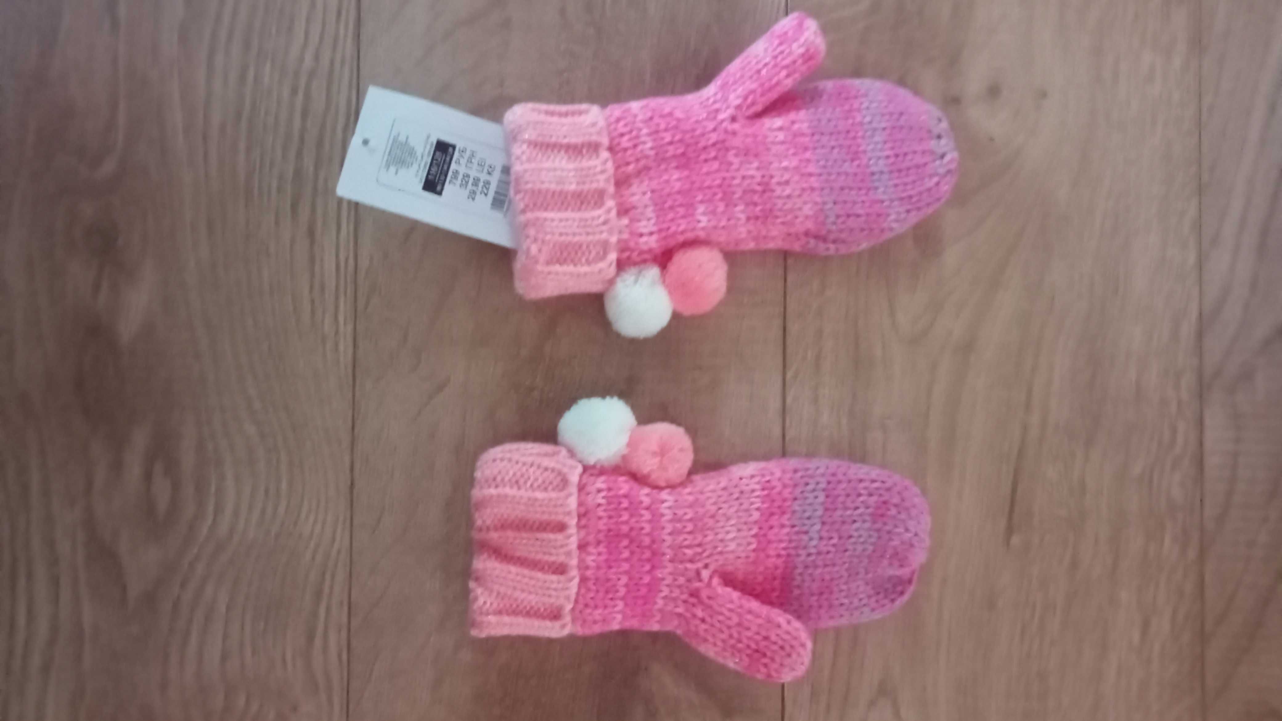 Nowe Smyk 116 128 rękawiczki polar dla dziewczynki