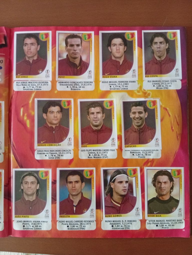Caderneta Panini Mundial 2002 – Edição Rara- como nova – Japão/Coreia