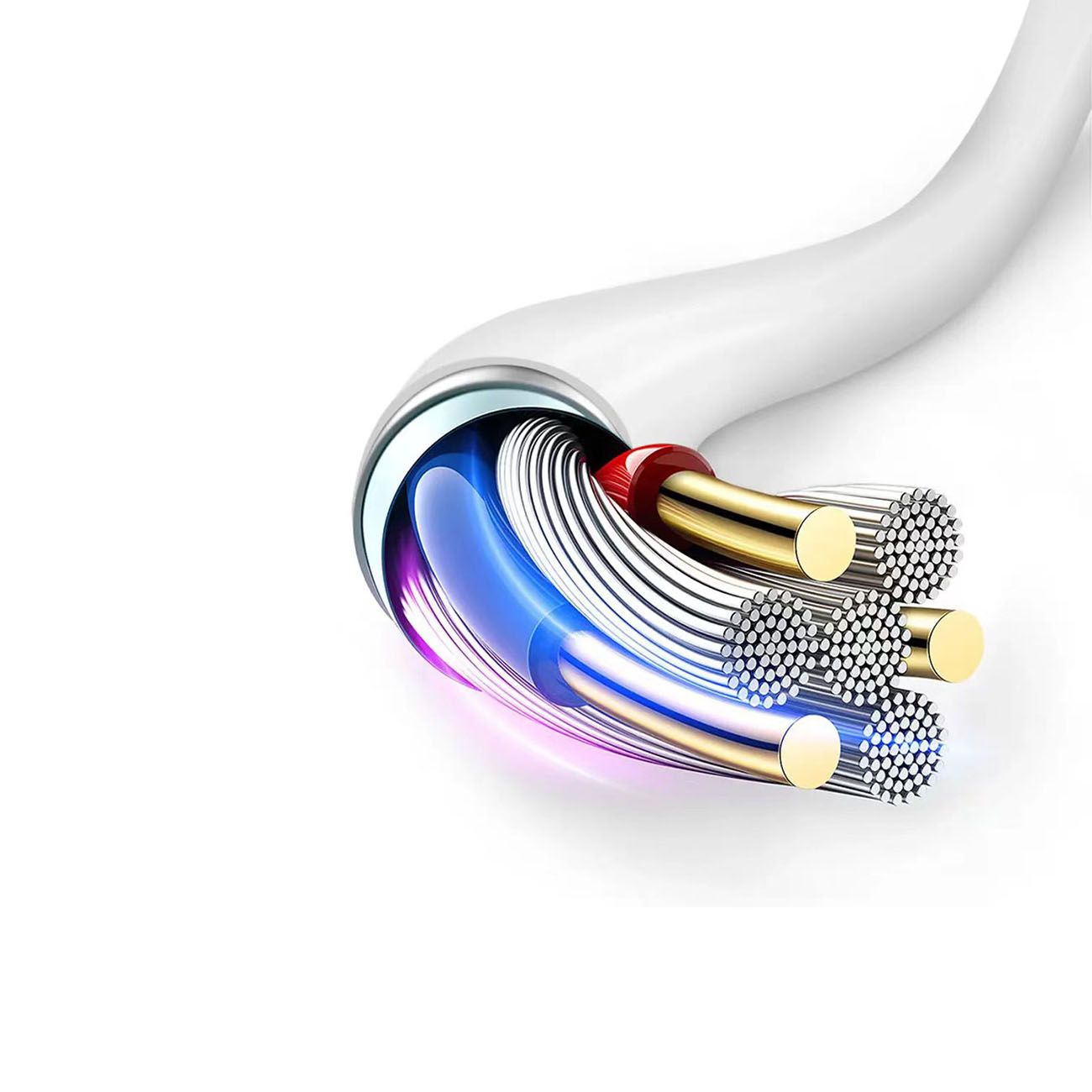 ładowarka sieciowa usb-a 18w z kablem usb-a - usb-c biała