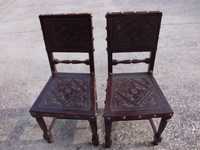 Cadeiras em couro (2) antigas