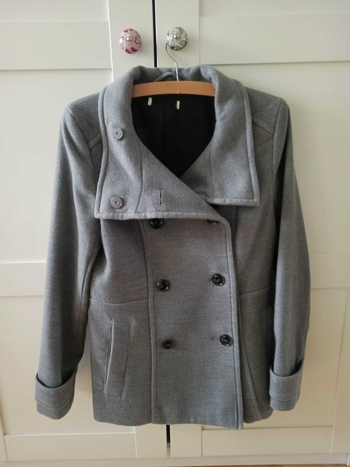 szary płaszczyk H&M - rozmiar 38