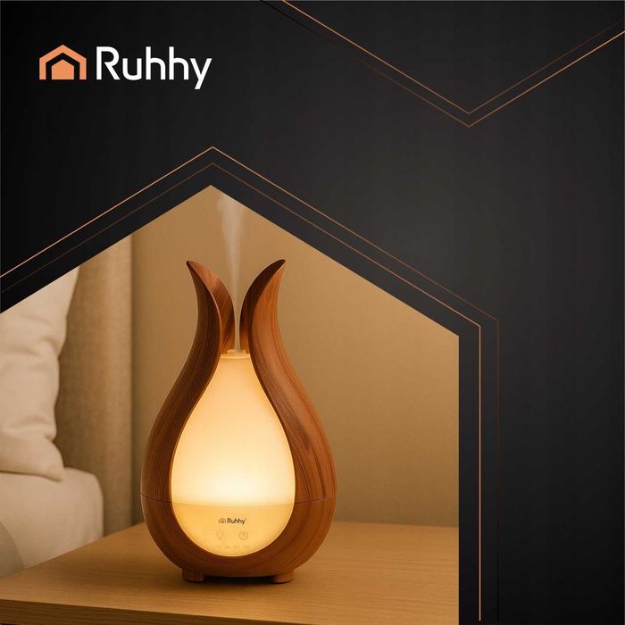 Nawilżacz Powietrza Ultradźwiękowy Zapachowy Aromaterapia LED Pilot