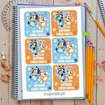 Etiquetas Escolares Personalizadas Bluey