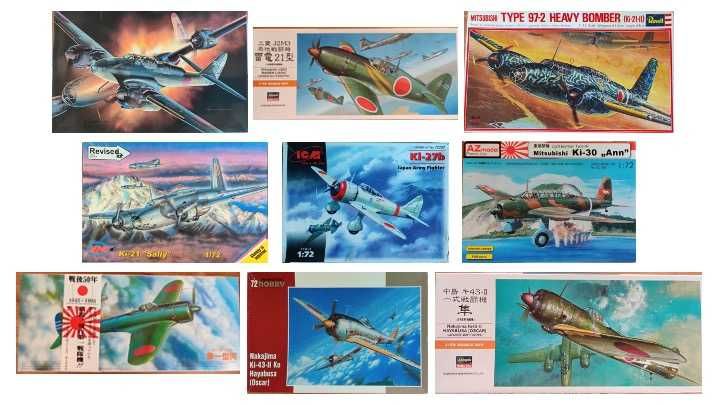 Kits 1/72 Aviões Japoneses e Chineses