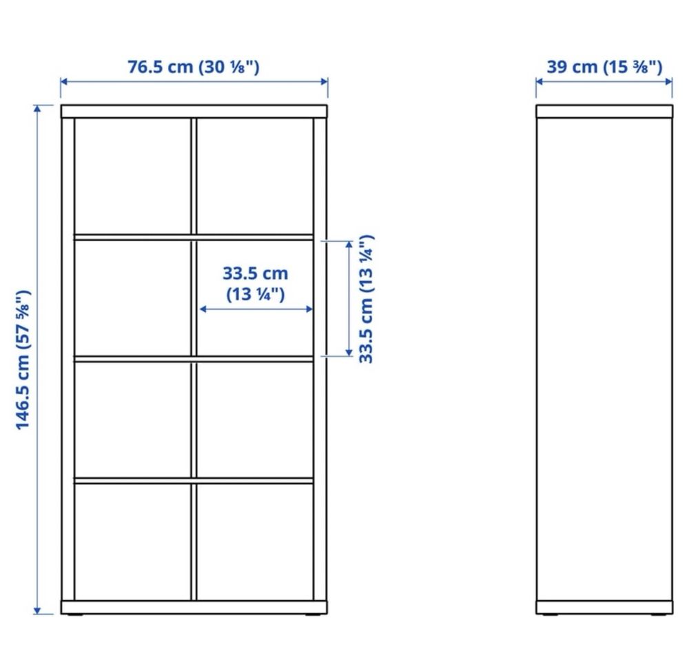 Zestaw Regał ikea kallax 4x4 + 4x2