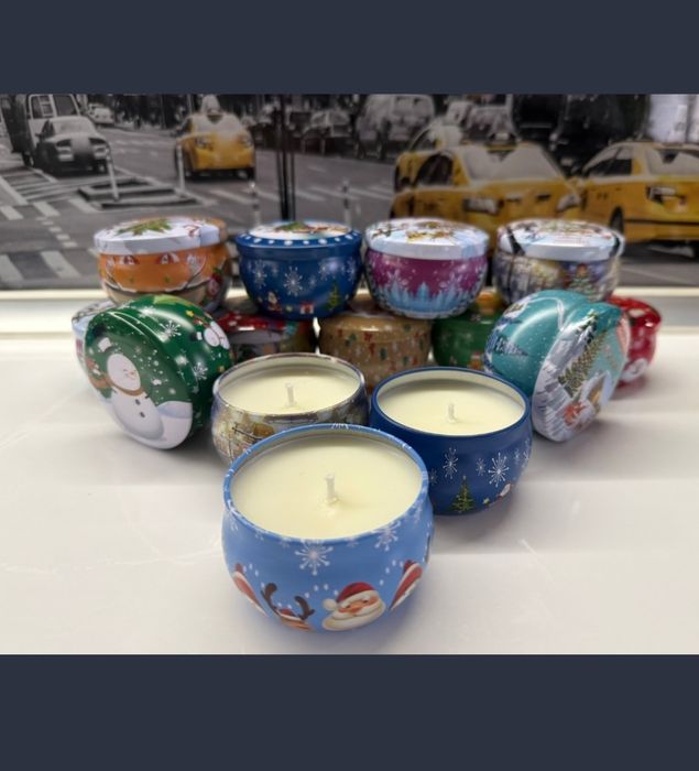 Свічки ручної роботи новорічна колекція
