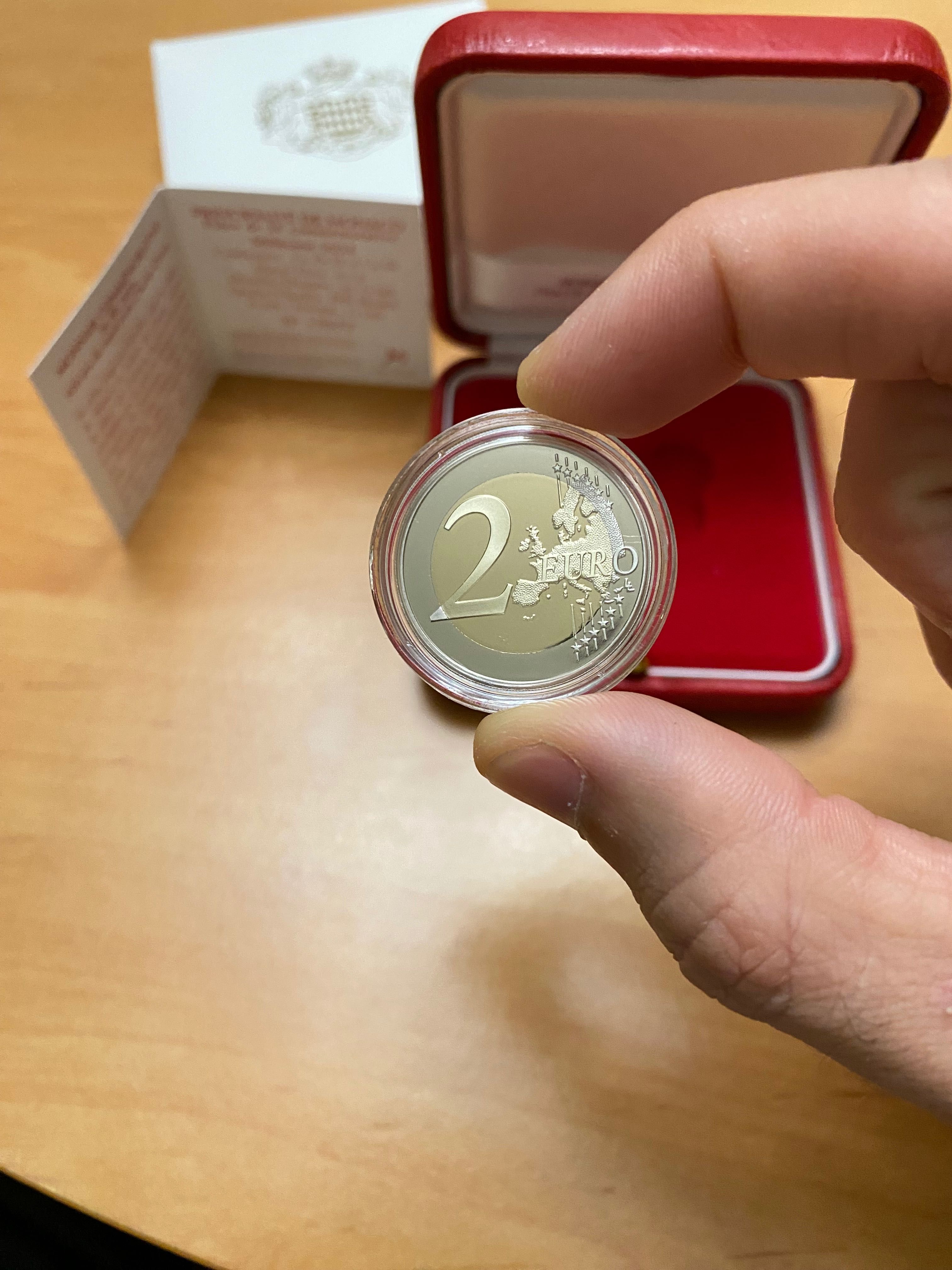 Moeda 2€ comemorativa Mónaco 2024 Tratado Carlos V