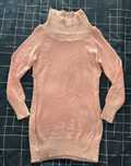 Vestido de lã rosa, M, sem etiqueta