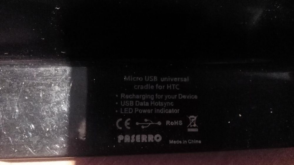 Зарядка + підставка Paserro для HTC ( MicroUSB)