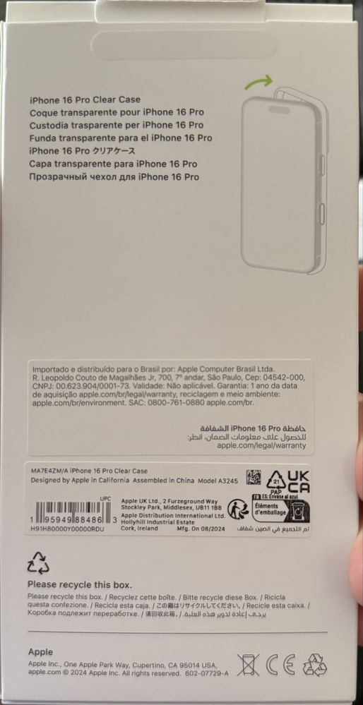 Etui/ Case Apple Clear Case MagSafe iPhone 16 Pro