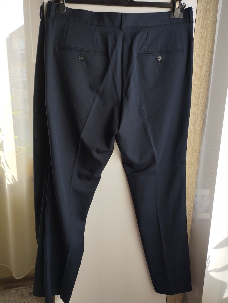 Granatowe męskie spodnie eleganckie garniturowe nowe 54 Jack Jones