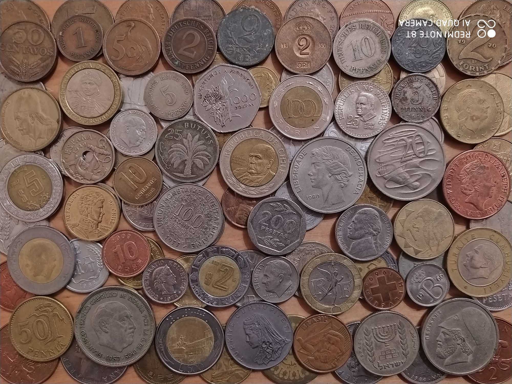 Монеты мира все континенты 100 шт без повторов №9