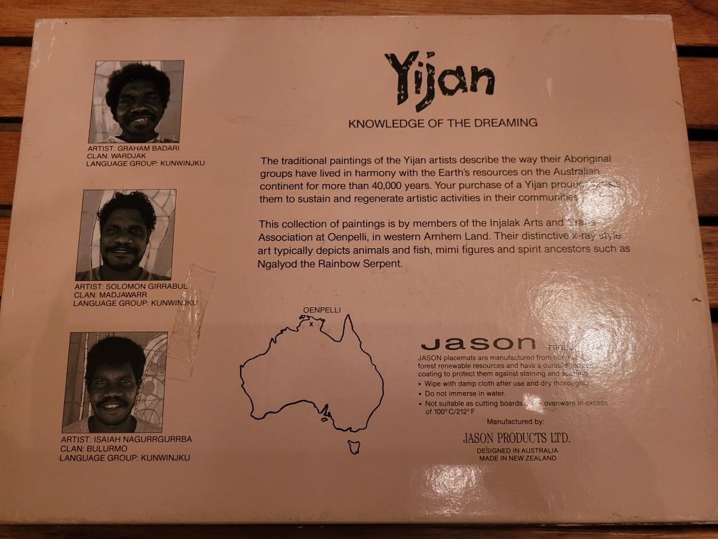 PODKLADKI na stół Australia