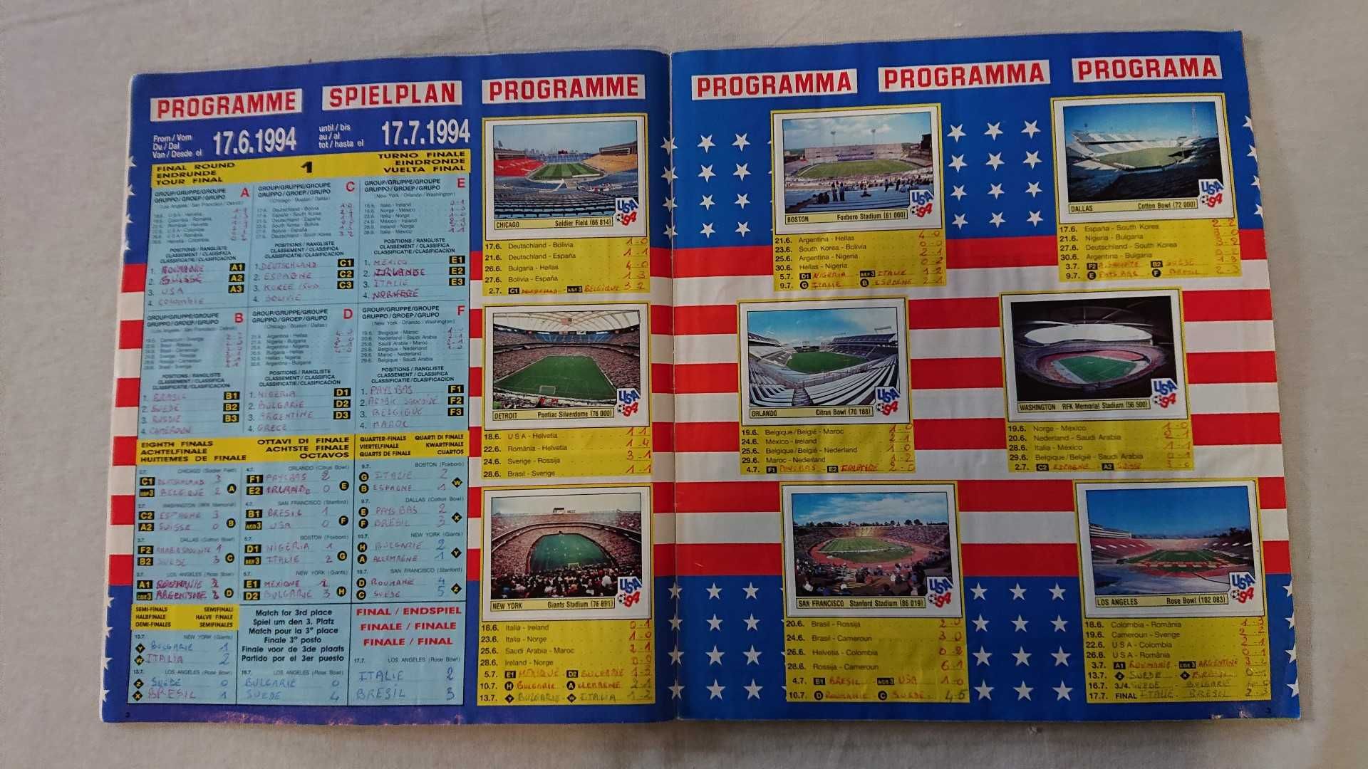 Caderneta USA 94 - Panini (versão alemã)