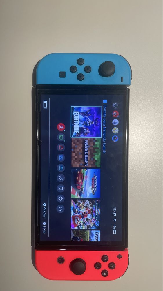 Nintendo swift oled com caixa e jogos incluidos