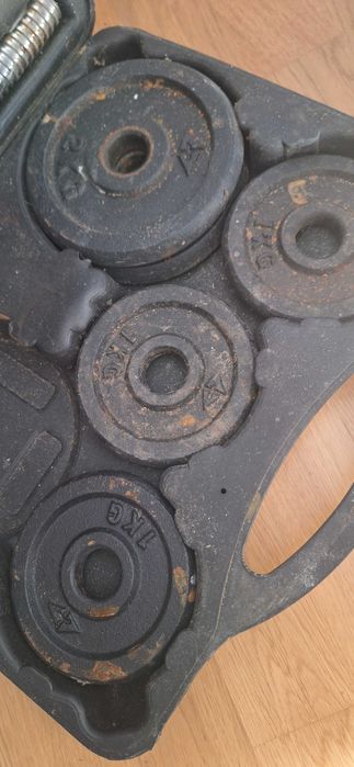 Hantelki talerze obciążenie 1 i 2kg zestaw