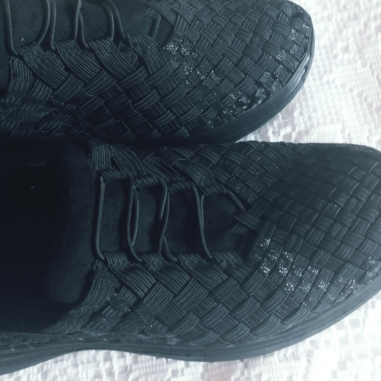Мокасины(кроссовки)р.26см/40-41 женские черные