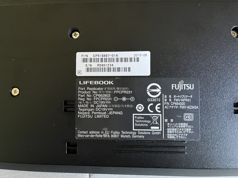 Replikator portów Fujitsu Lifebook