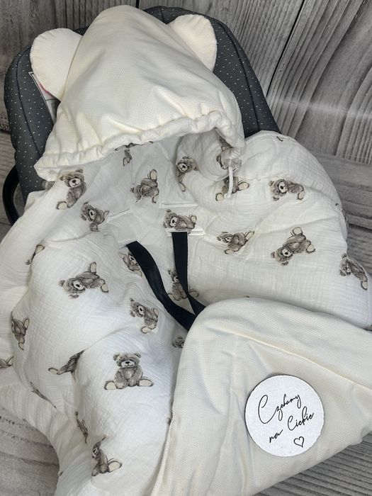 Otulacz do fotelika jeduenno zimoey ocirplsny duxo wzorow