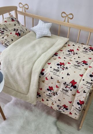 Тёплое зимнее детское одеяло и подушка