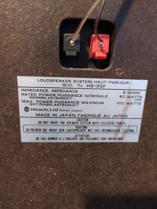 Kolumny Hitachi HS-20F. HiFi Stereo
