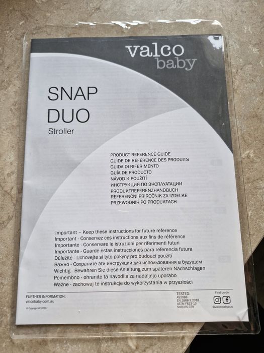 Valco Snap Duo Sport- wózek bliźniaczy z adapterami do nosidełek