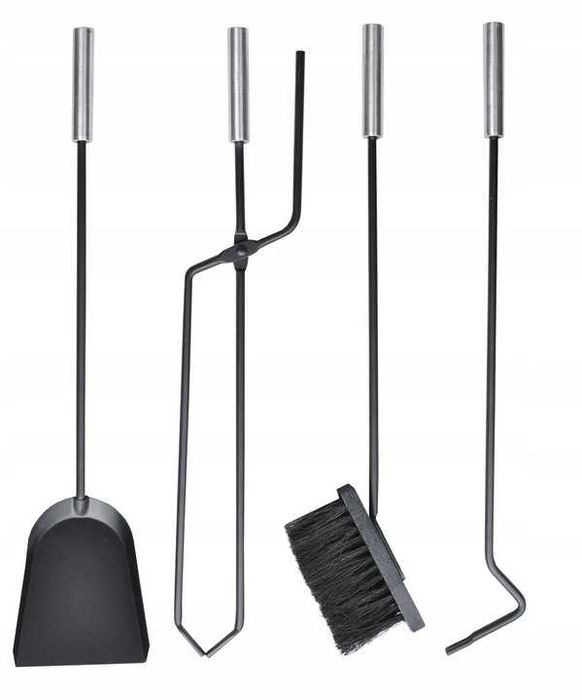 Przybory Kominkowe Akcesoria do Kominka Stojak Zestaw 5w1 Metalowy